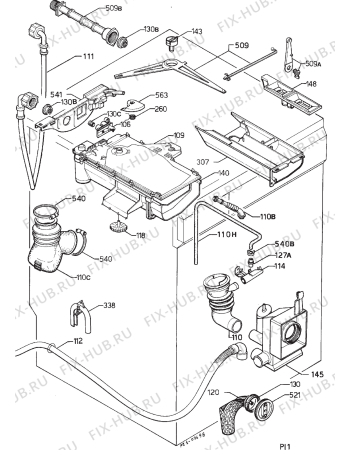 Взрыв-схема стиральной машины Zanussi SUPER JS - Схема узла Hydraulic System 272